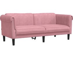 vidaXL - 2-zitsbank - fluweel - roze