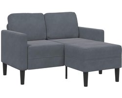 vidaXL - 2-zitsbank - met - ligstoel - L-vormig - 125 - cm - fluweel