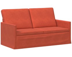 vidaXL - 2-zitsbank - Rood - Oranje - 150 - x - 81 - x - 82 - cm - Corduroy - stof