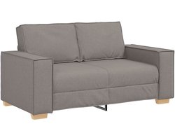 vidaXL - 2-zitsbank - Taupe - 120 - cm - Stof