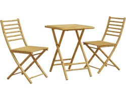 vidaXL - 3-delige - Bistroset - bamboe