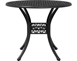 vidaXL - 3-delige - Bistroset - gietaluminium - zwart