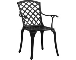 vidaXL 3-delige Bistroset gietaluminium zwart - Bistroset - Bistrosets - Bistro Set - Bistro Sets