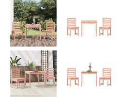 vidaXL - 3-delige - Bistroset - massief - douglashout
