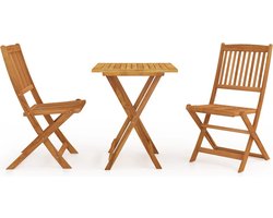vidaXL - 3-delige - Tuinset - inklapbaar - massief - acaciahout