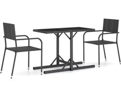 vidaXL - 3-delige - Tuinset - zwart