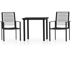 vidaXL - 3-delige - Tuinset - zwart