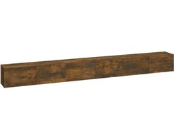 vidaXL - 3-delige - Tv-meubelset - bewerkt - hout - gerookt - eikenkleurig