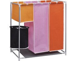 vidaXL - 3-delige - Wassorteerder - met - wasmand