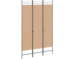vidaXL - 3-Panel - Room - Divider - Beige - 120 - x - 200 - cm - Stof