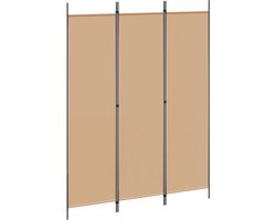vidaXL - 3-Panel - Room - Divider - Beige - 150 - x - 200 - cm - Stof