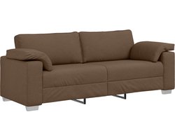 vidaXL - 3-Zits - Sofa - Bruin - 220 - cm - Stof