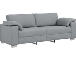 vidaXL - 3-Zits - Sofa - Lichtgrijs - 220 - cm - Stof