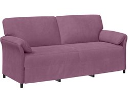 vidaXL - 3-Zits - Sofa - Paars - 198 - x - 83 - x - 95 - cm - Fluweel