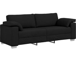 vidaXL - 3-Zits - Sofa - Zwart - 220 - cm - Stof