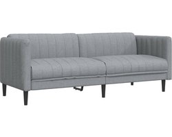 vidaXL - 3-zitsbank - stof - lichtgrijs