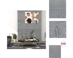 vidaXL 3D-behang zelfklevend 20 st bakstenen antracietkleurig - Behang - Behangen - 3D-behang - 3D-behangen
