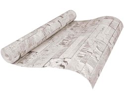 vidaXL - 3D - Steen - Behang - Crèmekleurig - 10 - x - 0,53 - m - Non-Woven - Stof