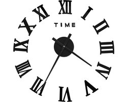 vidaXL - 3D-wandklok - modern - XXL - 100 - cm - zwart