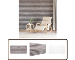 vidaXL 3D Wandpanelen 5 st Grijs - 100x50 cm 3D Wandpanelen - Wand Decoratie - Houten Look - Grijze Wandpanelen - Wanden Bekleden