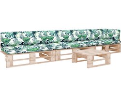 vidaXL - 4-delige - Loungeset - pallet - met - kussens - geïmpregneerd - grenenhout