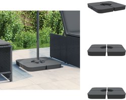vidaXL - 4-delige - Set - parasolvoeten - voor - kruisvoet - parasol - 100 - kg - PP