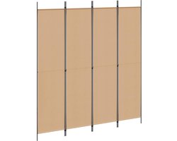vidaXL - 4-Panel - Room - Divider - Beige - 200 - x - 220 - cm - Stof