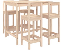 vidaXL - 5-delige - Barset - massief - grenenhout