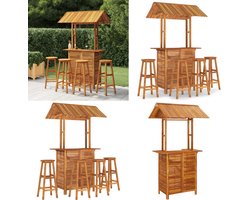 vidaXL 5-delige Tuinbarset massief acaciahout - Tuinbarset - Tuinbarsets - Tuinset - Barset