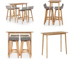 vidaXL 5-delige Tuinset massief acaciahout - Bar Set - Bar Sets - Barset - Barsets