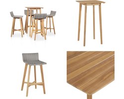 vidaXL 5-delige Tuinset massief acaciahout - Bar Set - Bar Sets - Barset - Barsets