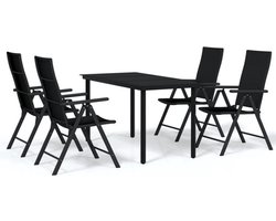 vidaXL - 5-delige - Tuinset - zwart