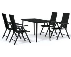 vidaXL - 5-delige - Tuinset - zwart