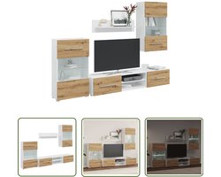 vidaXL 5-delige Tv-meubels met LED bewerkt hout artisanaal eikenkleur - Dynamische Sleutel - Gereedschap - Drapers Tools - Klikmechanisme - Torque Wrench