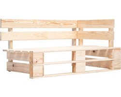 vidaXL 6-delige Loungeset pallet met kussens geïmpregneerd grenenhout - Pallet Loungeset - Pallet Loungesets - Tuinset - Tuinsets