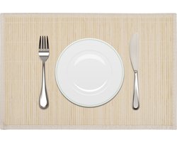vidaXL - 6 - Placemats - bamboe - 30 - x - 45 - cm - natuurlijk