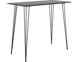 vidaXL 7-delige Barset - Zwart en Wit Bartafel - Barstoel - Eetkamerset - Lounge Meubels - Zwarte Keuken