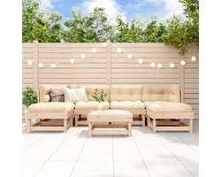 vidaXL - 7-delige - Loungeset - geïmpregneerd - grenenhout