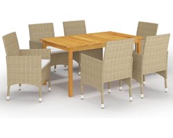 vidaXL - 7-delige - Tuinset - beige