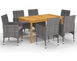 vidaXL - 7-delige - Tuinset - grijs