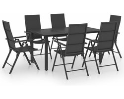 vidaXL - 7-delige - Tuinset - zwart