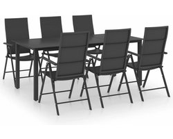 vidaXL - 7-delige - Tuinset - zwart