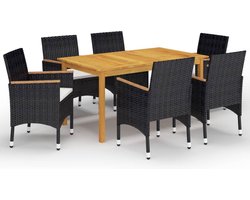 vidaXL - 7-delige - Tuinset - zwart