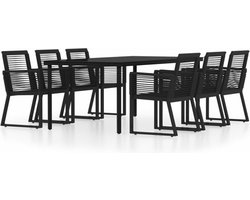 vidaXL - 7-delige - Tuinset - zwart