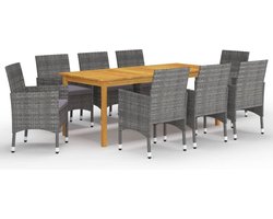 vidaXL - 9-delige - Tuinset - grijs