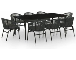 vidaXL - 9-delige - Tuinset - grijs