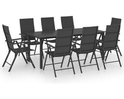 vidaXL - 9-delige - Tuinset - zwart