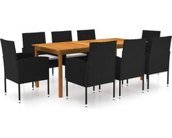 vidaXL - 9-delige - Tuinset - zwart