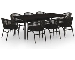 vidaXL - 9-delige - Tuinset - zwart