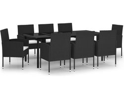 vidaXL - 9-delige - Tuinset - zwart